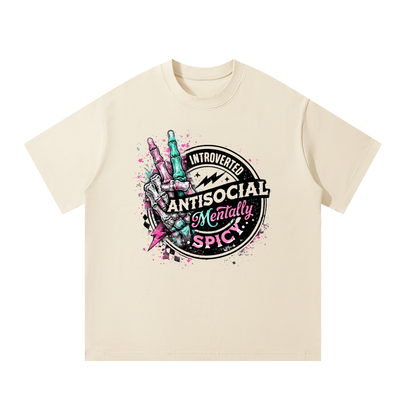 Women’s Mentally Spicy Oversized Heavyweight T-Shirt – product image 7