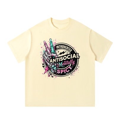 Women’s Mentally Spicy Oversized Heavyweight T-Shirt – product image 8