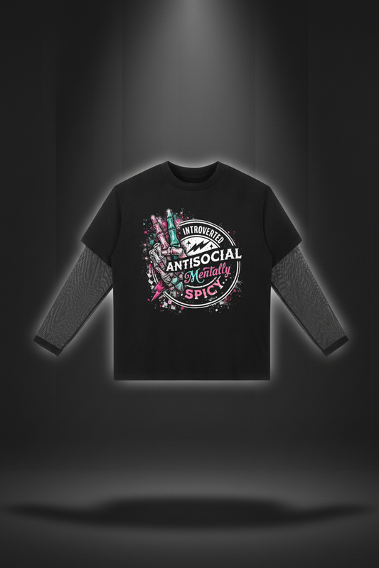 Women’s Mentally Spicy sunfade layer long sleeve graphic T-shirt
