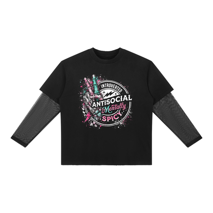 Women’s Mentally Spicy Sunfade Layer Long Sleeve T-Shirt