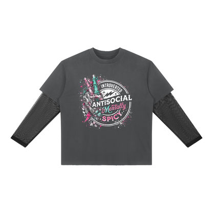Women’s Mentally Spicy Sunfade Layer Long Sleeve T-Shirt