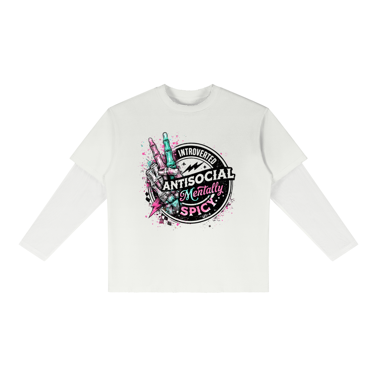 Women’s Mentally Spicy Sunfade Layer Long Sleeve T-Shirt
