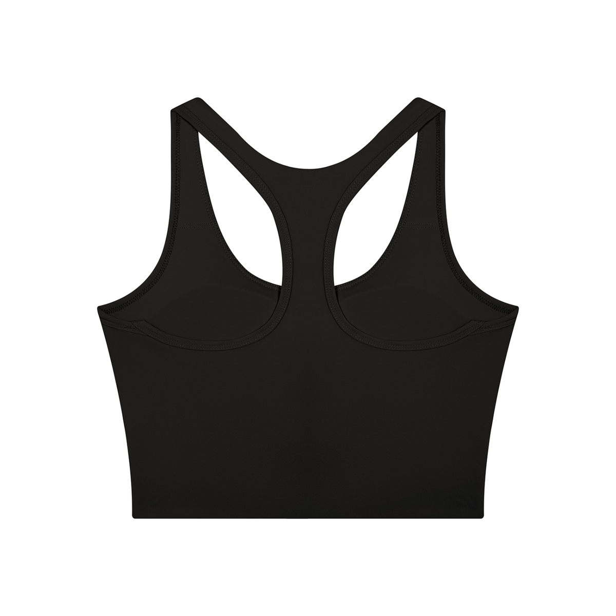 Women's Mesh Color Block Yoga Tank Top in black with dark gray, alternate angle