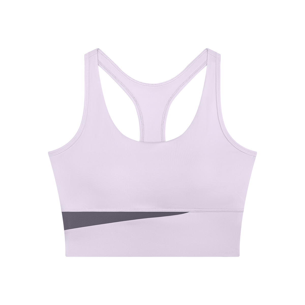 Women's Mesh Color Block Yoga Tank Top in light purple with deep purple