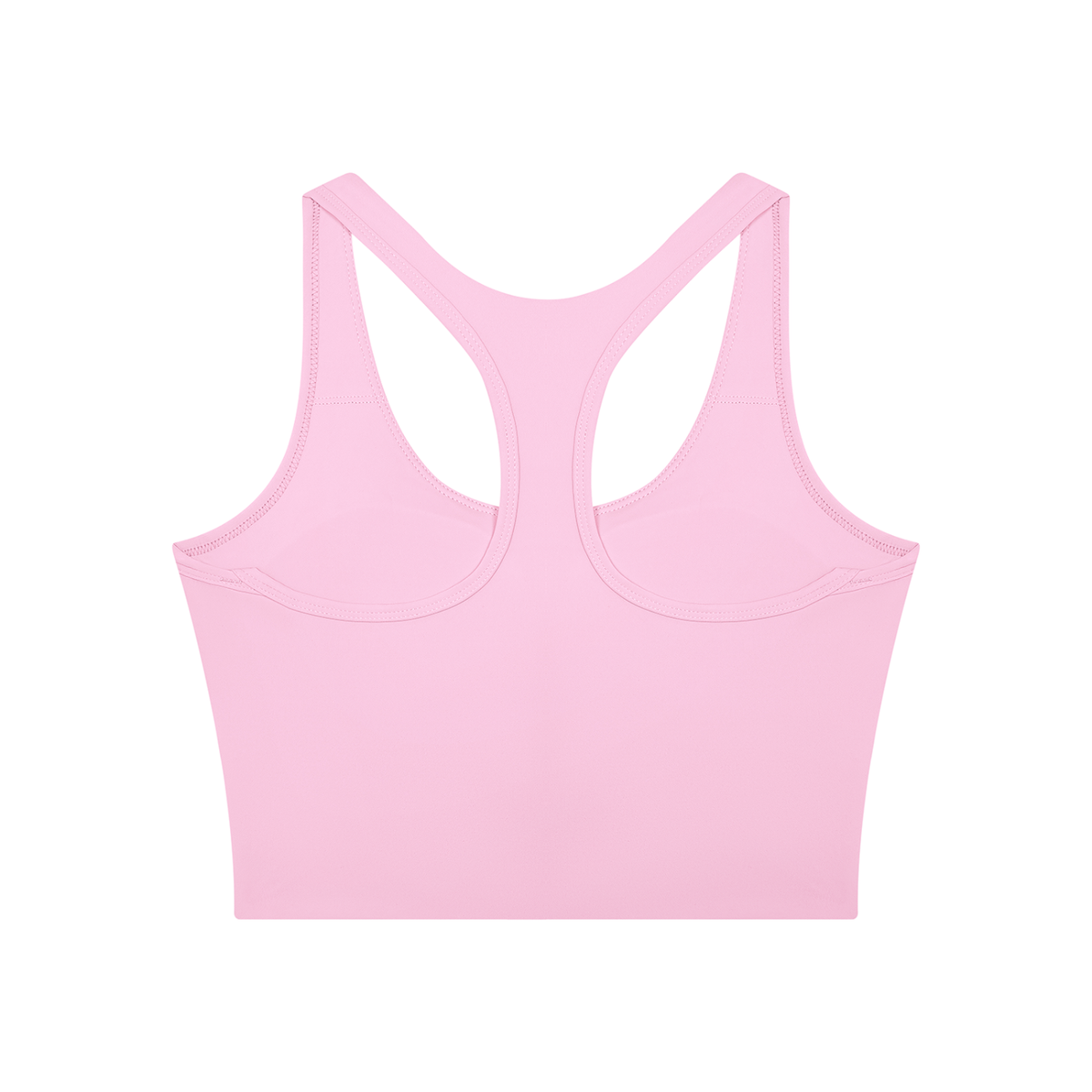 Women's Mesh Color Block Yoga Tank Top in pink with rose red, alternate angle