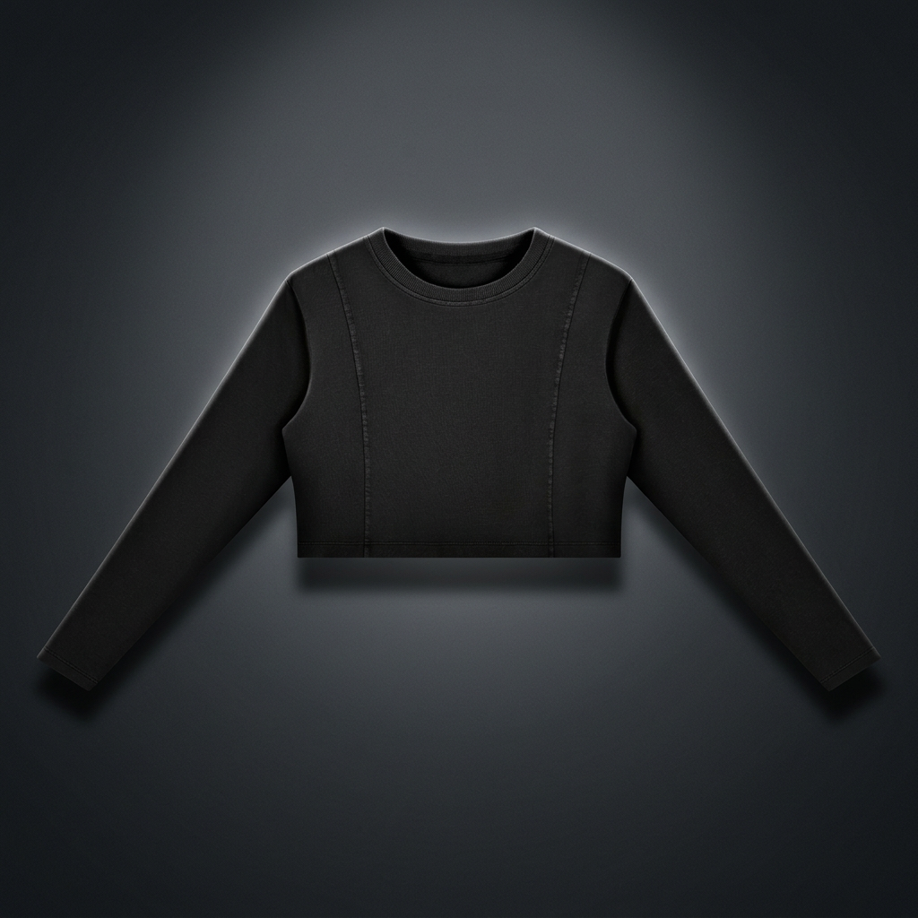 Women's Mineral Wash Crop Sweatshirt, view 1