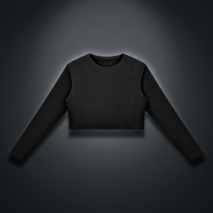 Women's Mineral Wash Crop Sweatshirt, view 1