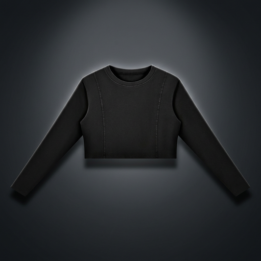 Women's Mineral Wash Crop Sweatshirt, view 1