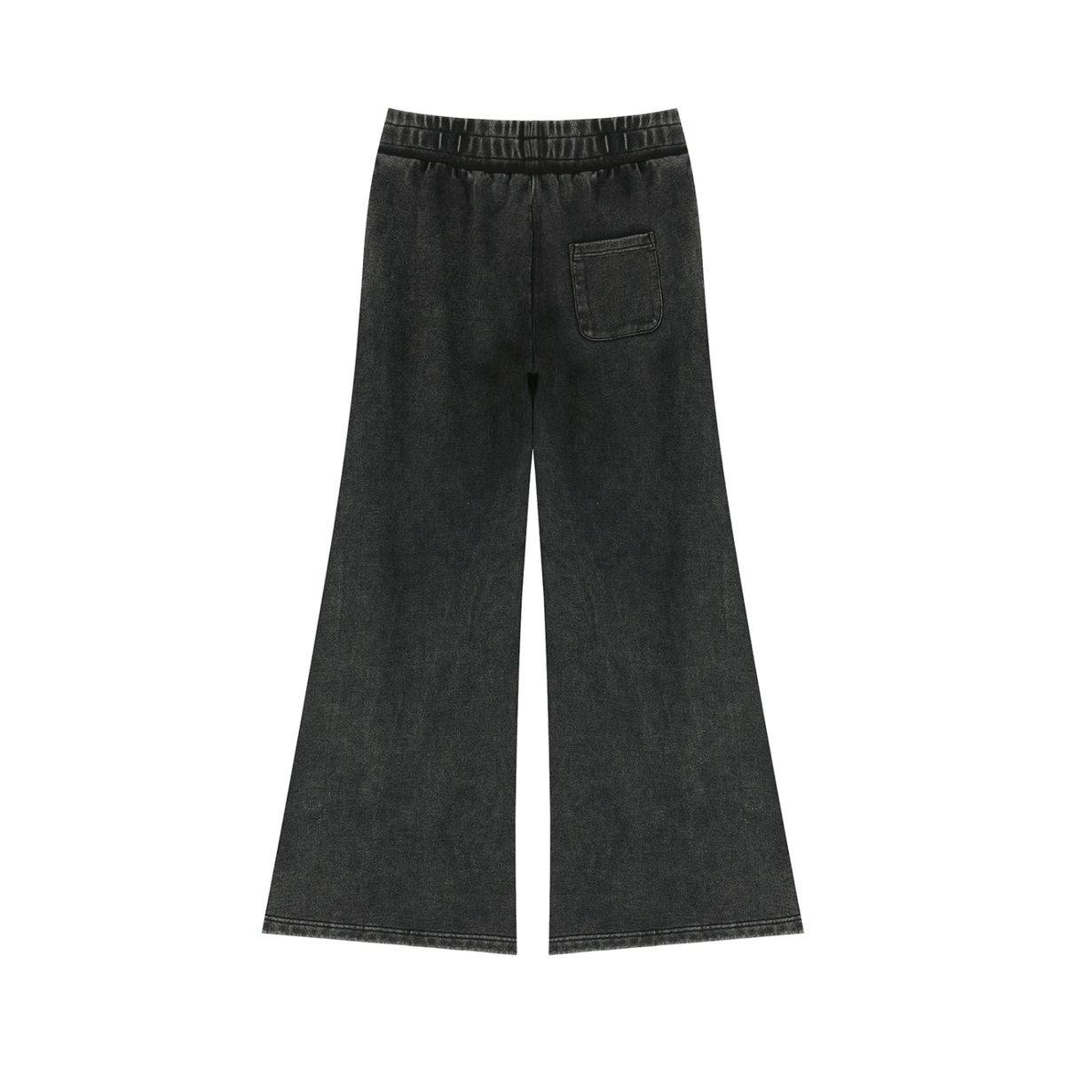 Women's Mineral Wash Flared Leg Sweatpants in black, alternate angle