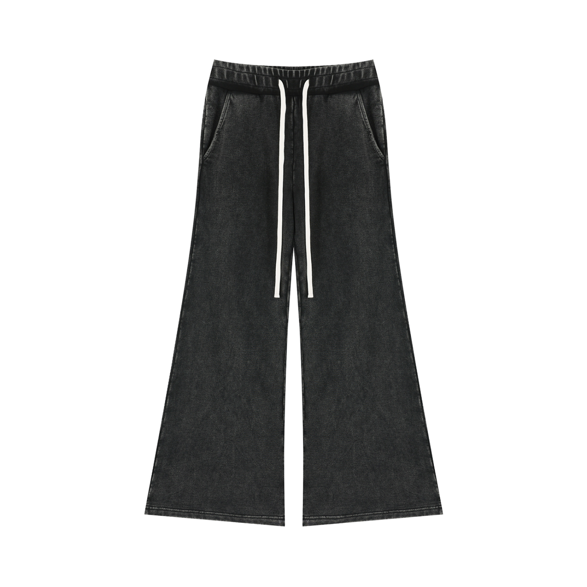 Women's Mineral Wash Flared Leg Sweatpants in black