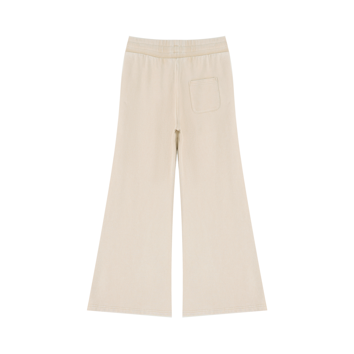 Women's Mineral Wash Flared Leg Sweatpants in light apricot, alternate angle