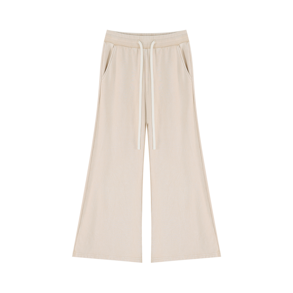 Women's Mineral Wash Flared Leg Sweatpants in light apricot
