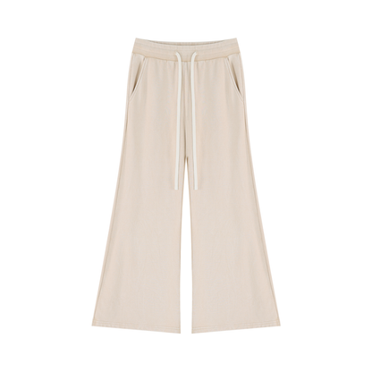 Women's Mineral Wash Flared Leg Sweatpants in light apricot
