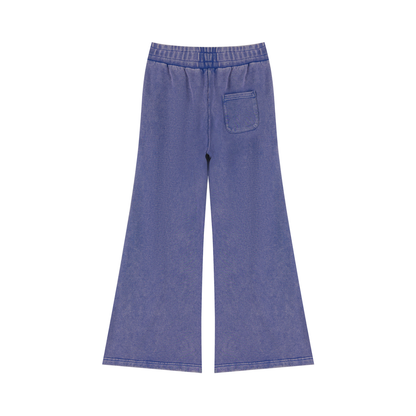 Women's Mineral Wash Flared Leg Sweatpants in misty purple, alternate angle