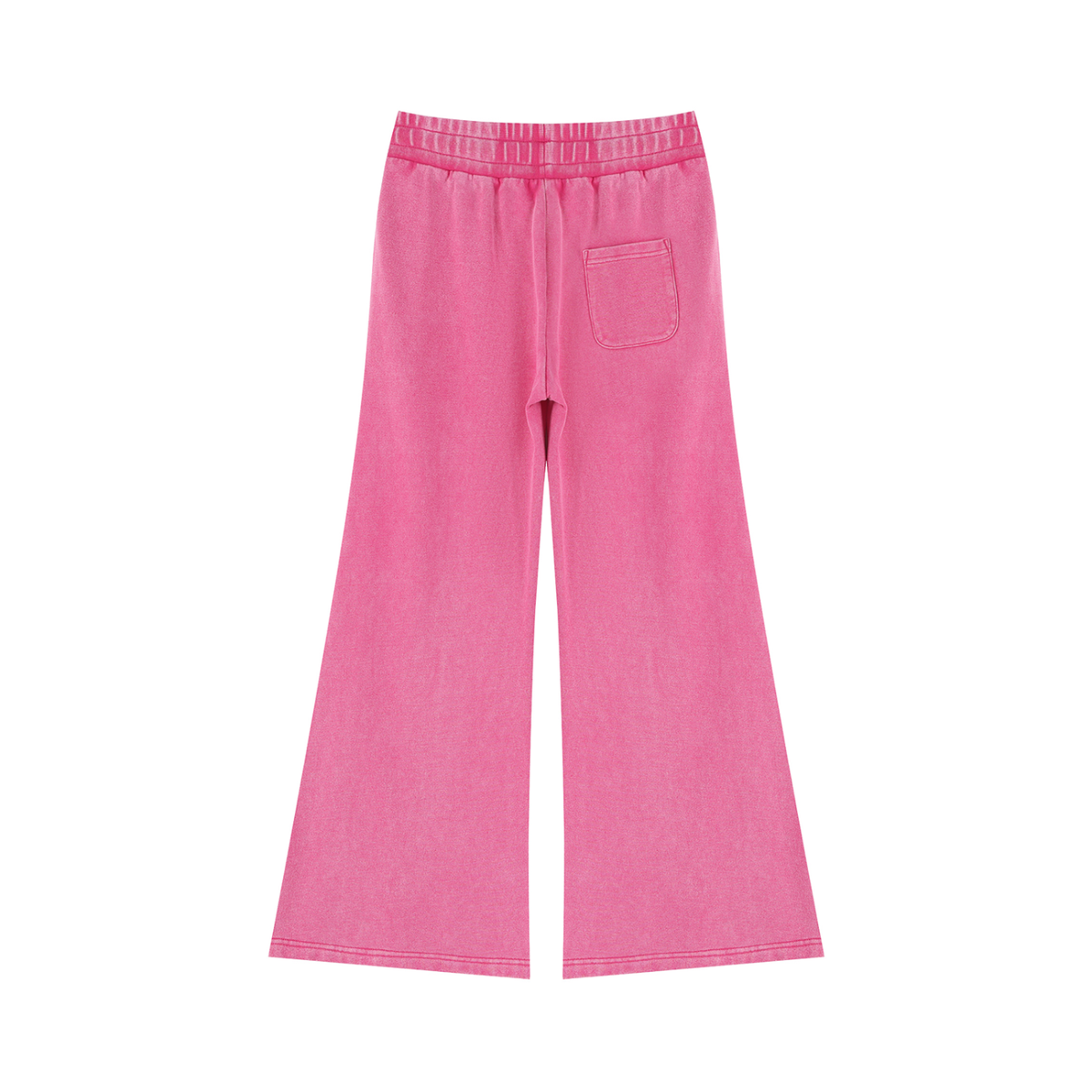Women's Mineral Wash Flared Leg Sweatpants in rose red, alternate angle