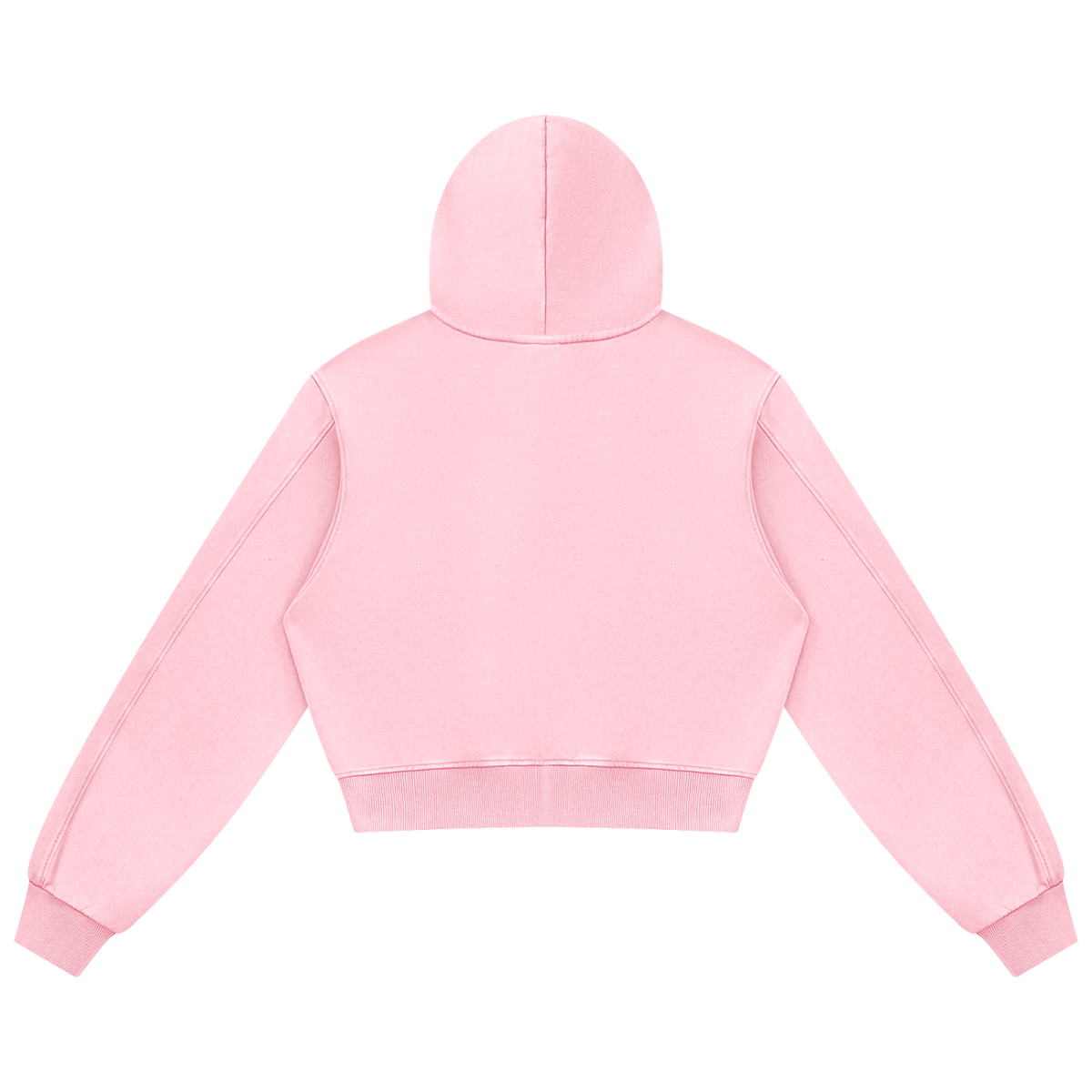 Women's Mineral Wash Full Zip Hoodie in pink, alternate angle