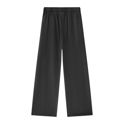 Women's Mineral Wash Straight Sweatpants in black, alternate angle