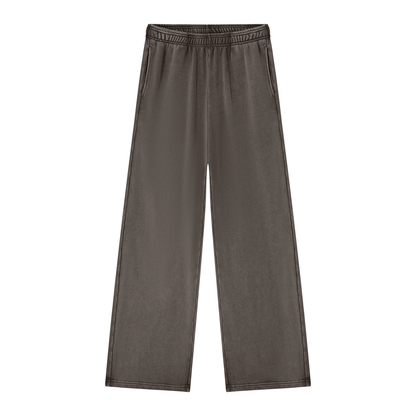 Women's Mineral Wash Straight Sweatpants in coffee