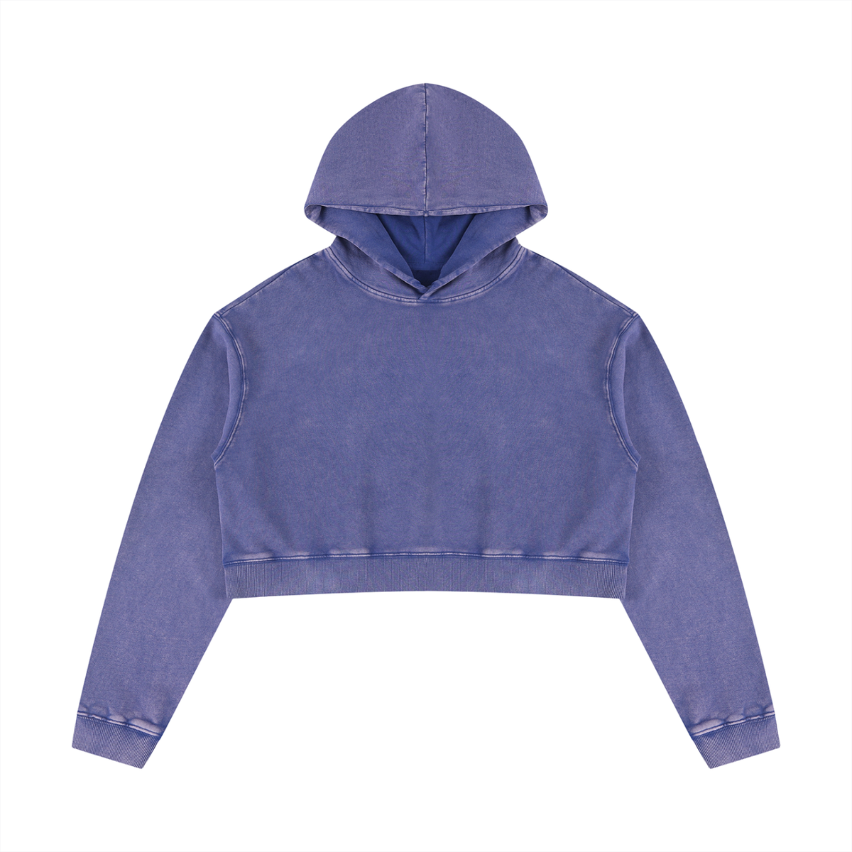 Women's Mineral Washed Crop Hoodie in misty purple