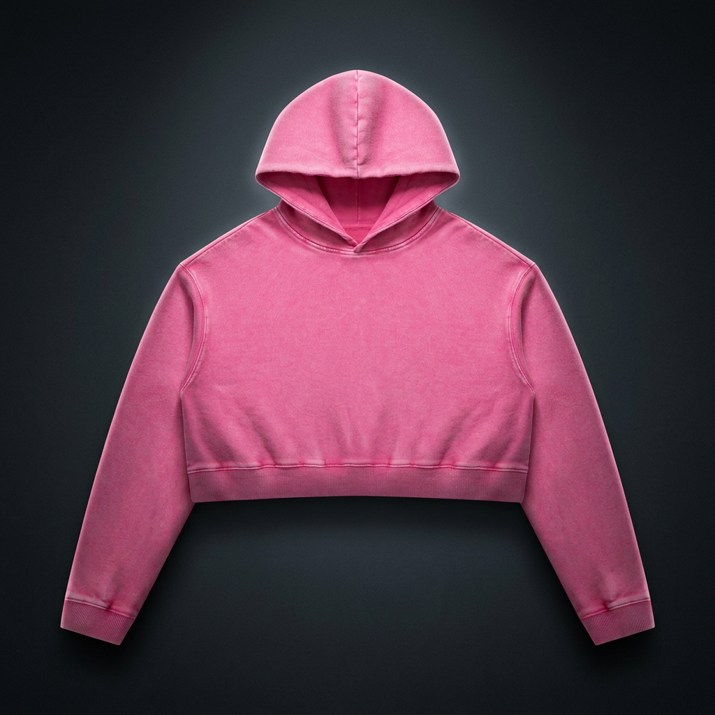 Women's Mineral Washed Crop Hoodie