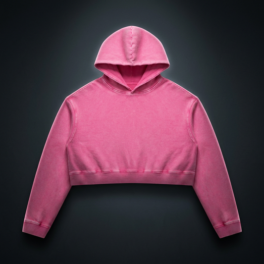 Women's Mineral Washed Crop Hoodie