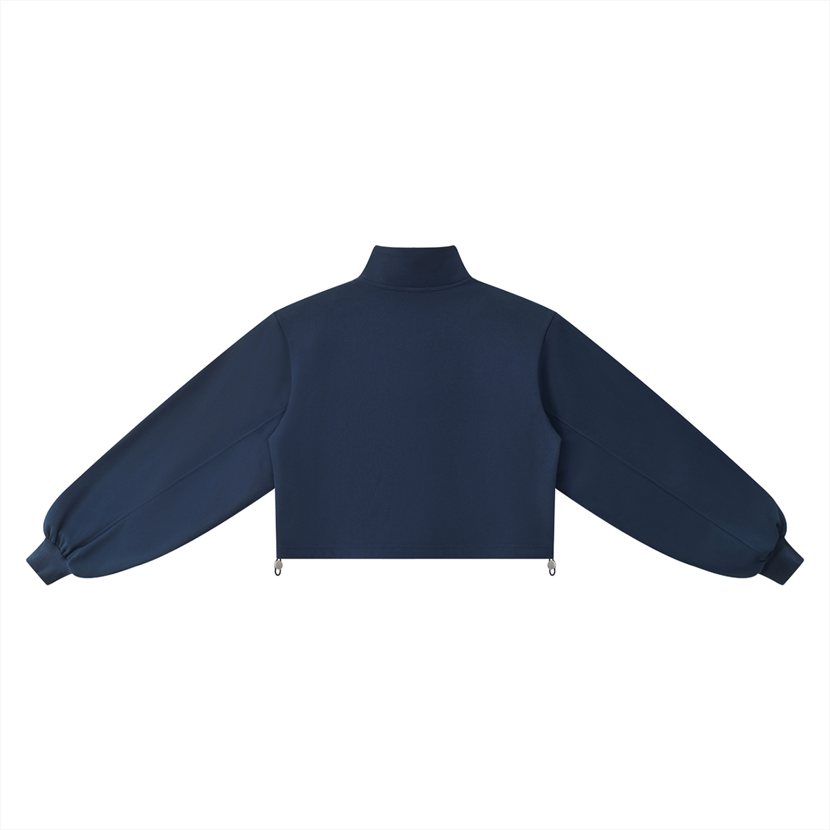 Women's Mock-Neck Quarter-Zip Sweatshirt in navy blue, alternate angle