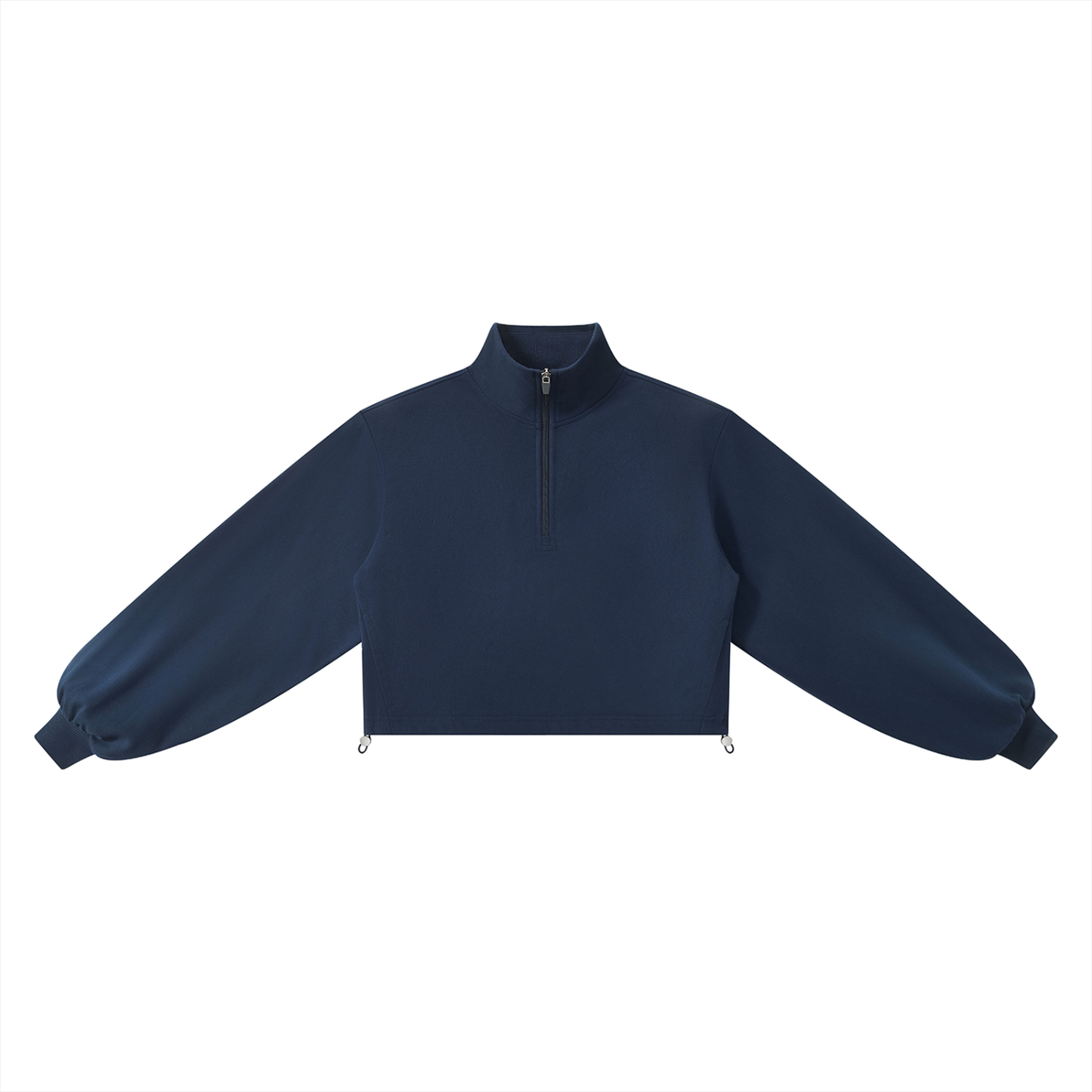 Women's Mock-Neck Quarter-Zip Sweatshirt in navy blue