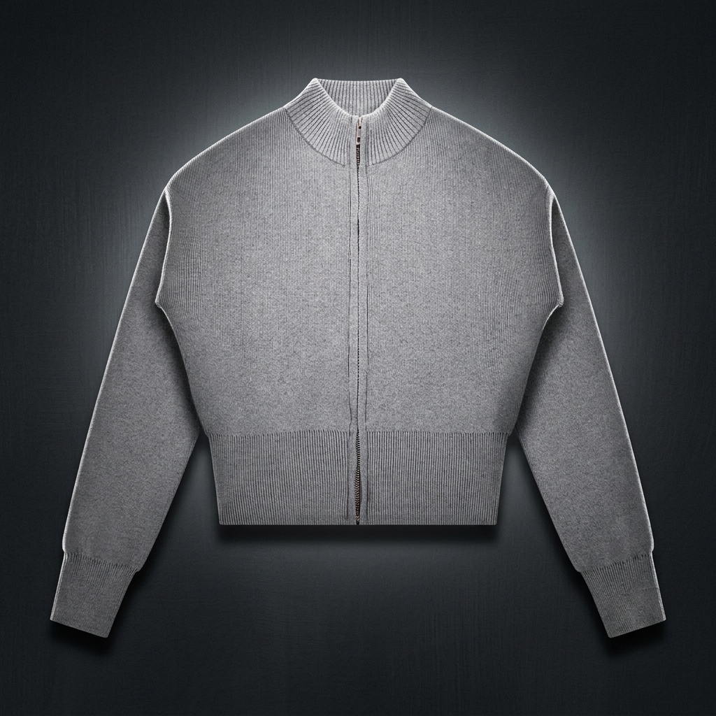 Women's Mock Neck Zip Up Cardigan