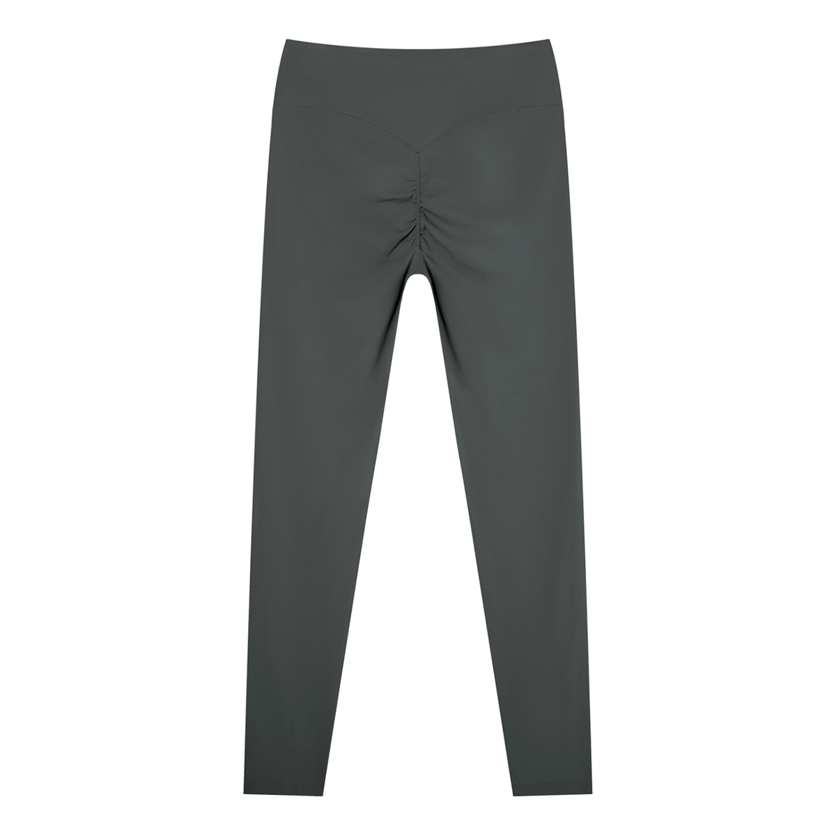 Women's Nylon Blend Ankle Leggings in dark gray, alternate angle