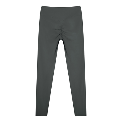 Women's Nylon Blend Ankle Leggings in dark gray, alternate angle