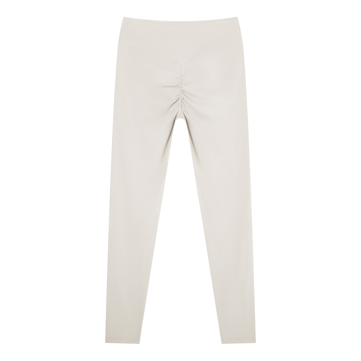 Women's Nylon Blend Ankle Leggings in light gray, alternate angle