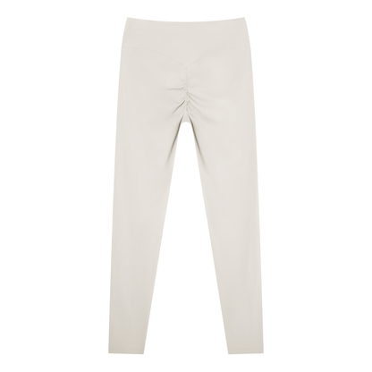 Women's Nylon Blend Ankle Leggings in light gray, alternate angle