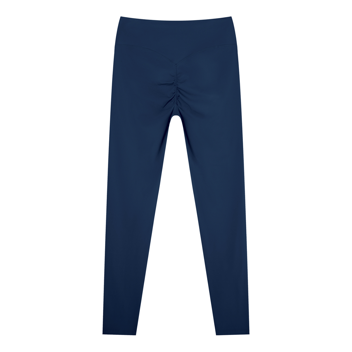 Women's Nylon Blend Ankle Leggings in navy blue, alternate angle