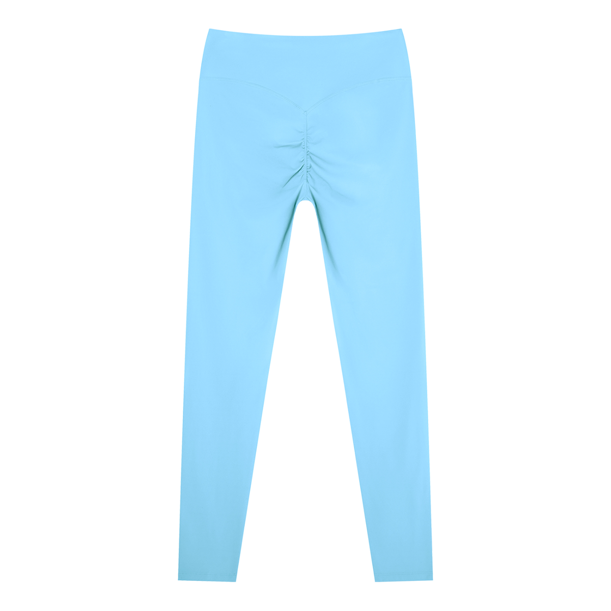 Women's Nylon Blend Ankle Leggings in sky blue, alternate angle