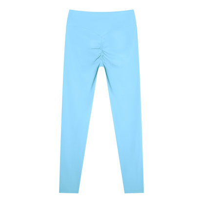 Women's Nylon Blend Ankle Leggings in sky blue, alternate angle