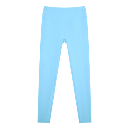 Women's Nylon Blend Ankle Leggings in sky blue