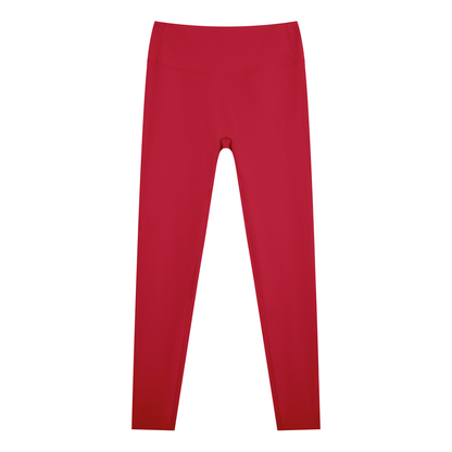 Women's Nylon Blend Ankle Leggings in wine red