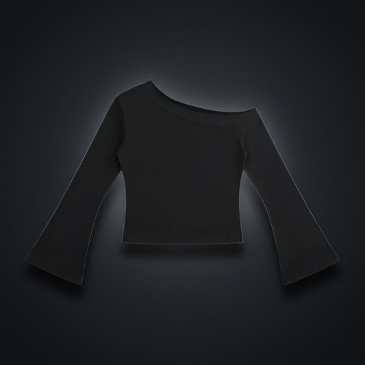 Women's Off-Shoulder Bell Sleeve T-Shirt, view 1