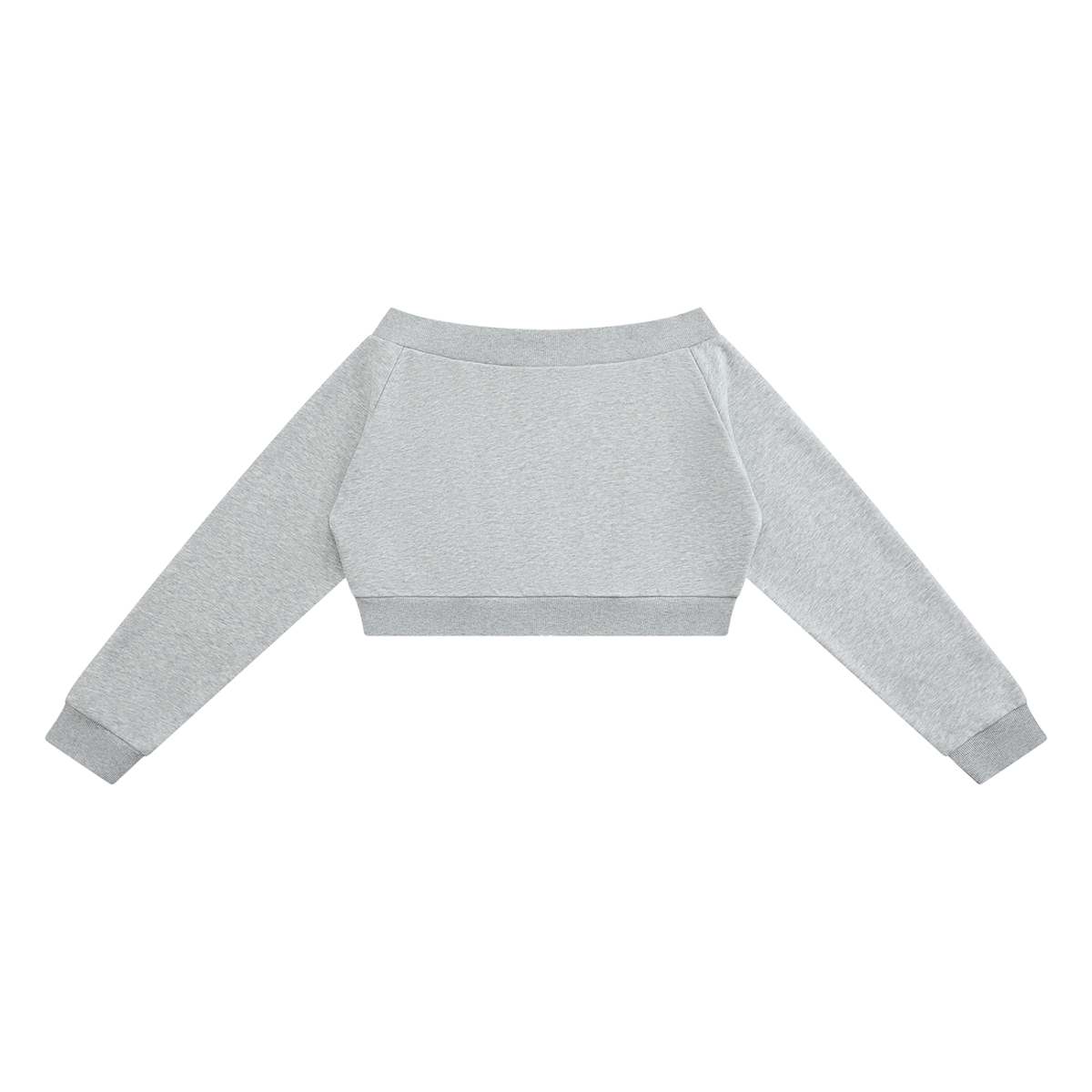 Women's Off-Shoulder Full Zip Hoodie in flower gray, alternate angle