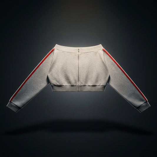 Women's Off-Shoulder Full Zip Hoodie