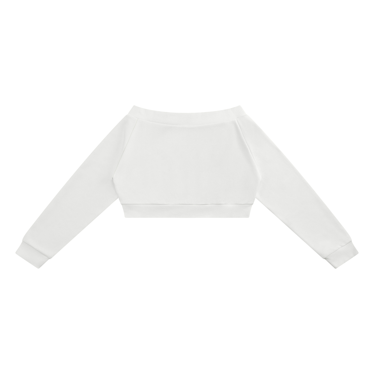 Women's Off-Shoulder Full Zip Hoodie in white, alternate angle