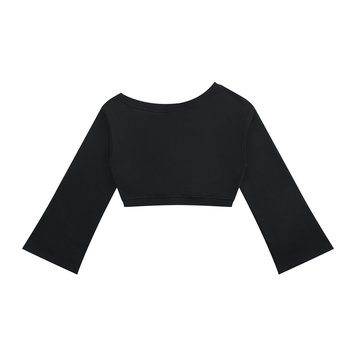 Women's Off-Shoulder Sweatshirt in black, alternate angle