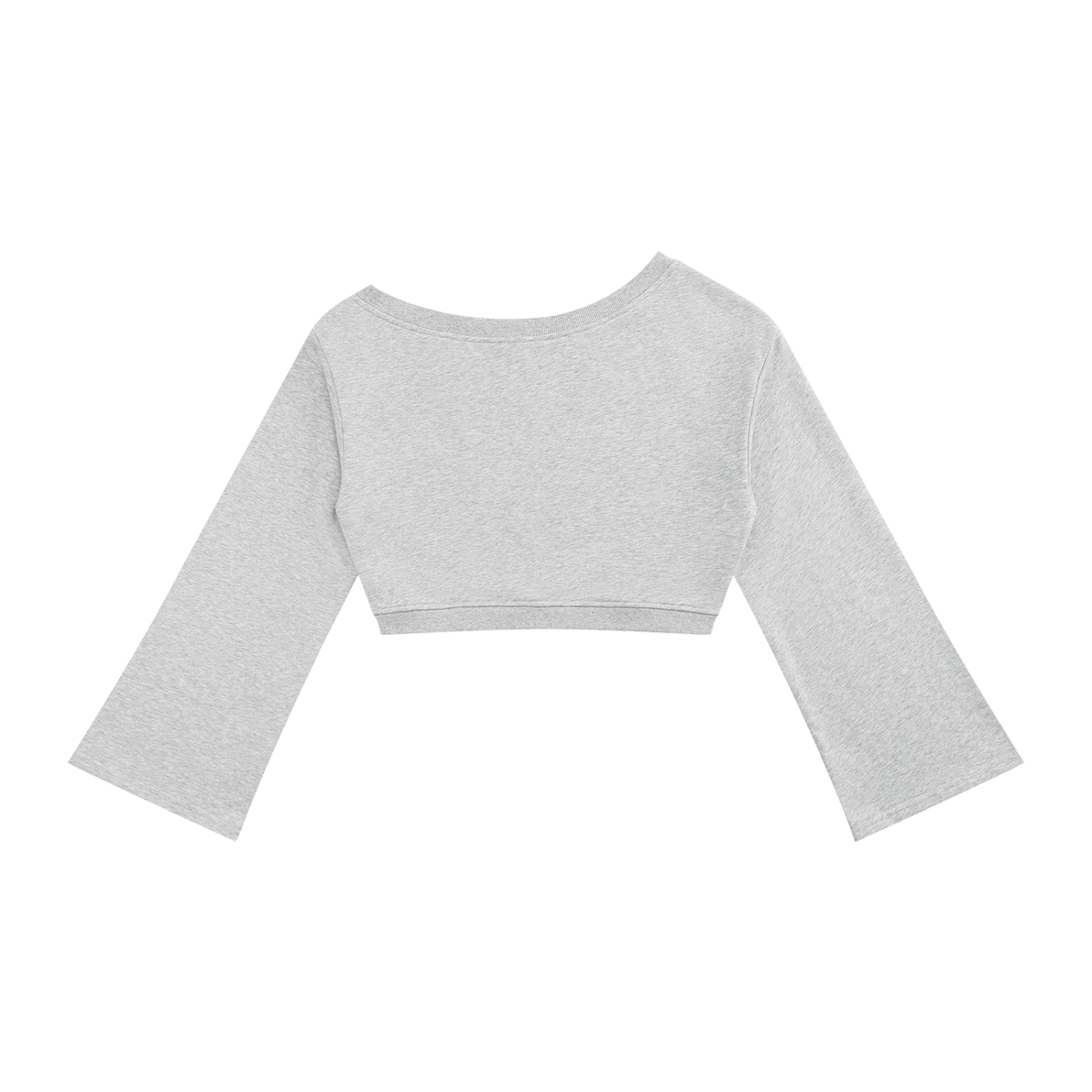 Women's Off-Shoulder Sweatshirt in flower gray, alternate angle