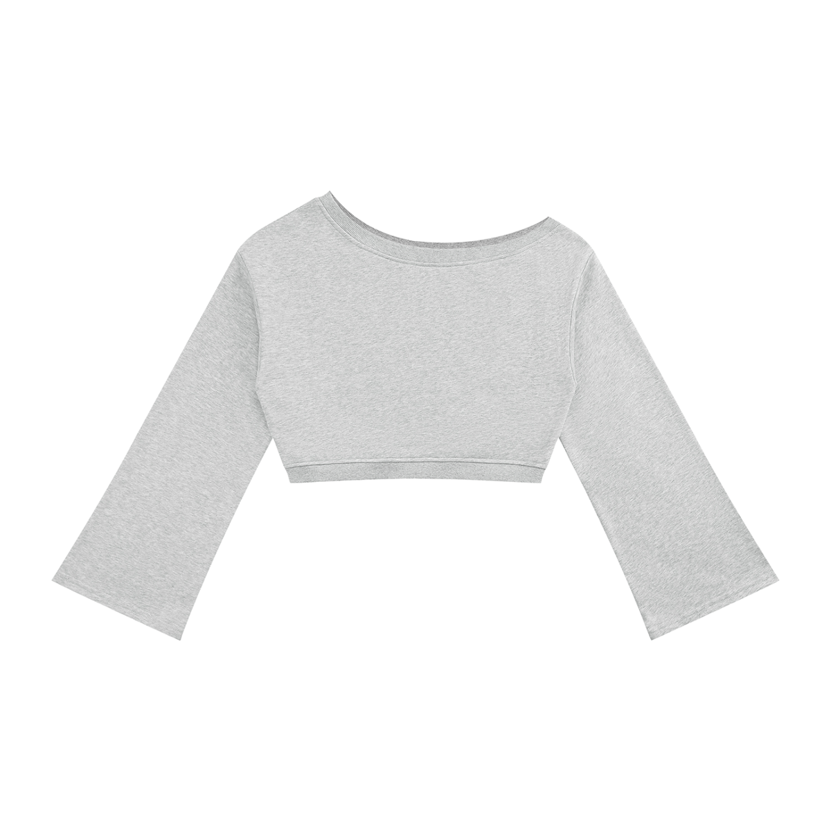 Women's Off-Shoulder Sweatshirt in flower gray