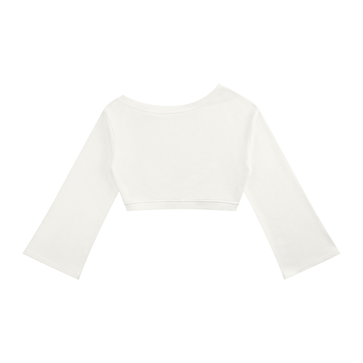 Women's Off-Shoulder Sweatshirt in white, alternate angle