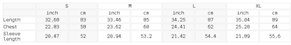 Size chart for the Women's Off-the-Shoulder Dress