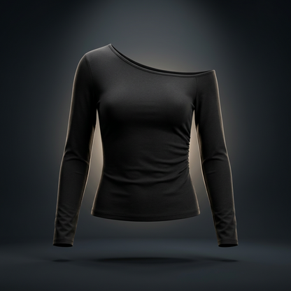 Women's Off-the-Shoulder Long Sleeve T-Shirt