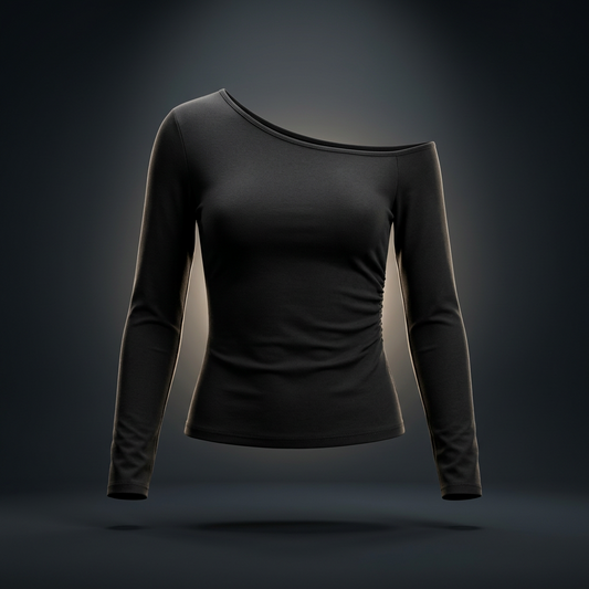 Women's Off-the-Shoulder Long Sleeve T-Shirt