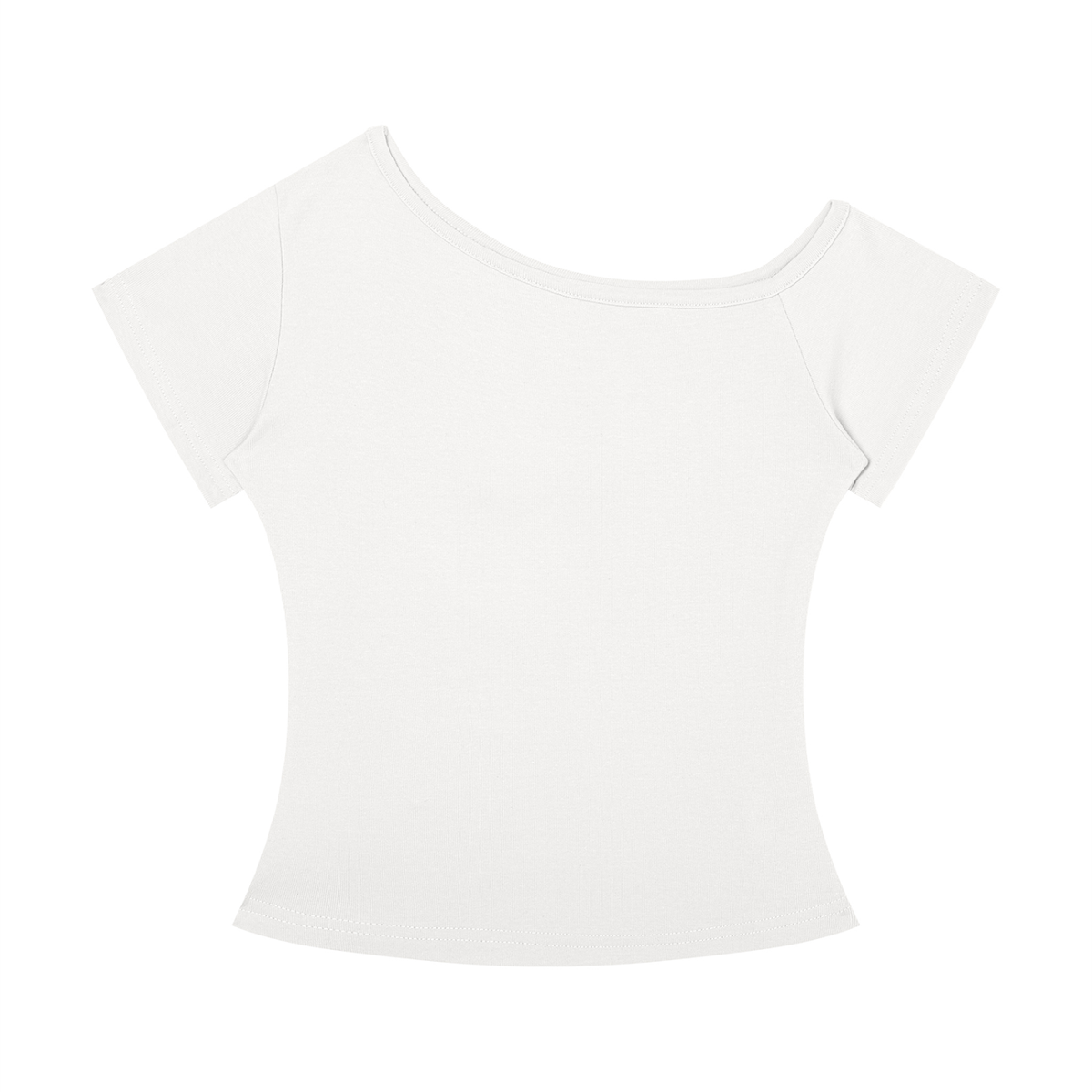 Women's Off-the-Shoulder T-Shirt in white