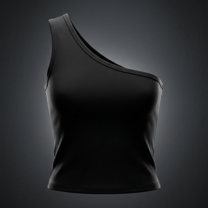 Women's One-Shoulder Crop Tank Top